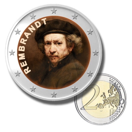 2 Euro Colour Coin Rembrandt